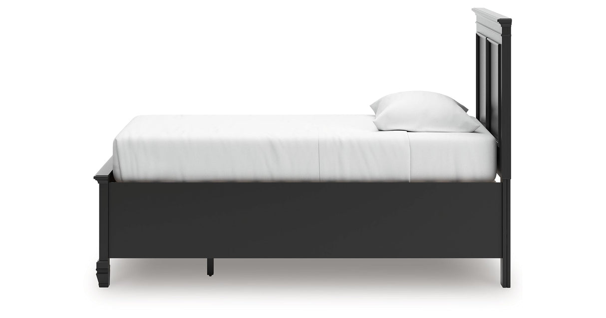 Lanolee Black Twin Panel Storage Bed by Ashley at Eve Furniture