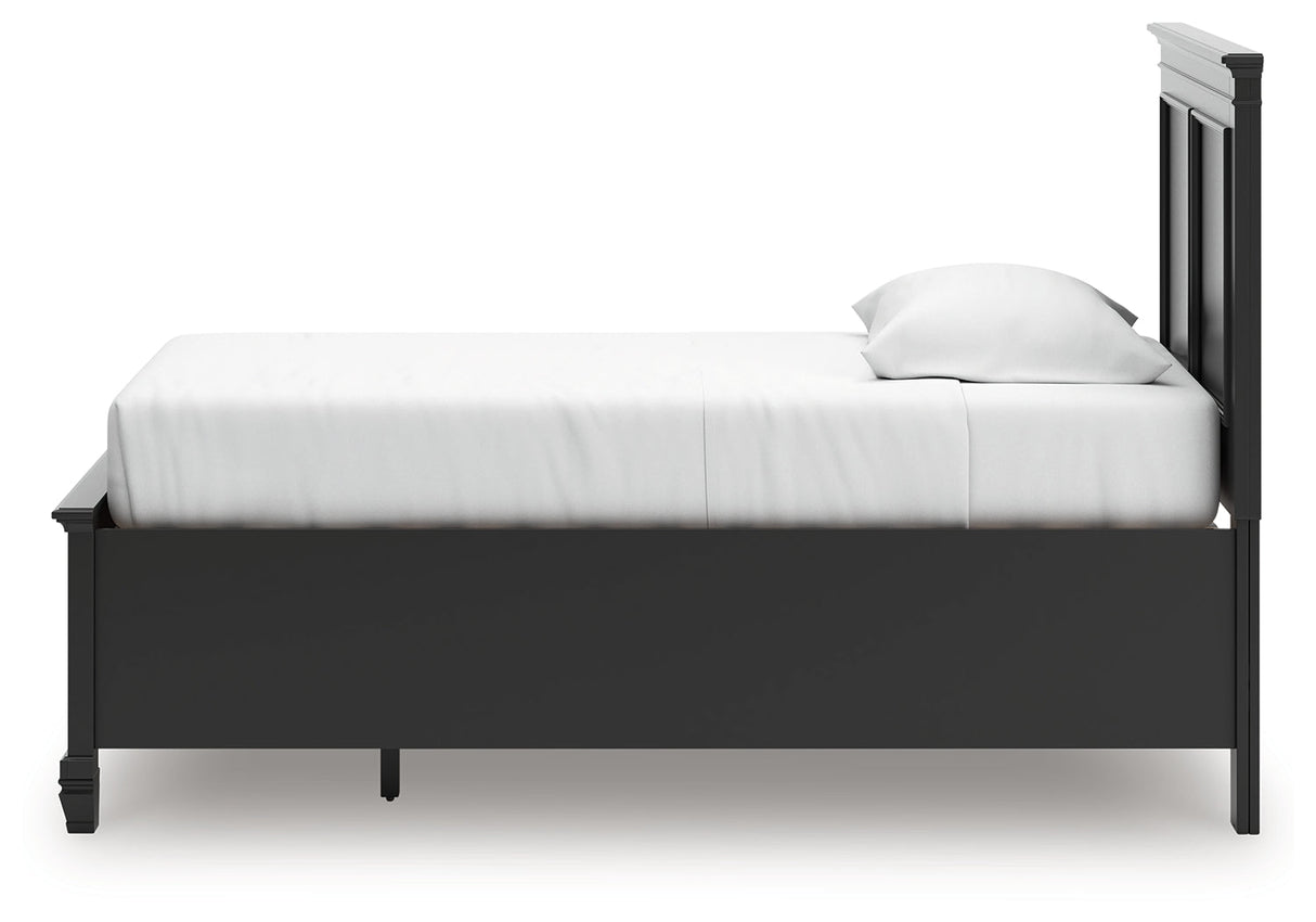 Lanolee Black Twin Panel Storage Bed by Ashley at Eve Furniture
