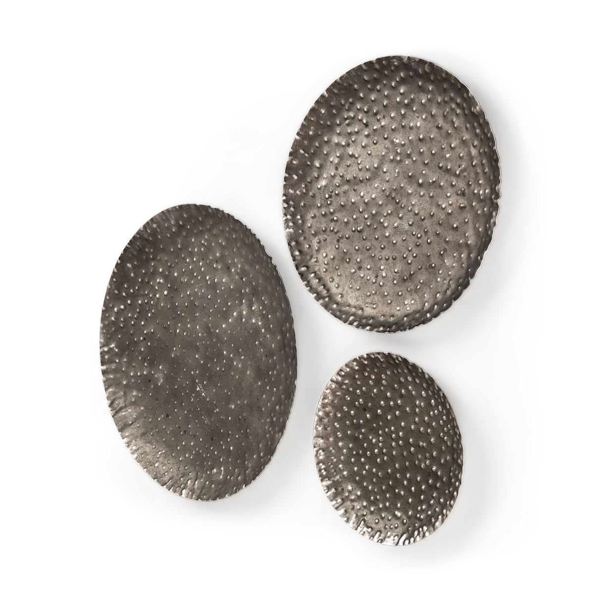 Lanx Set of 3 Decorative Black/Grey Metal Plates by Mercana at Eve Furniture