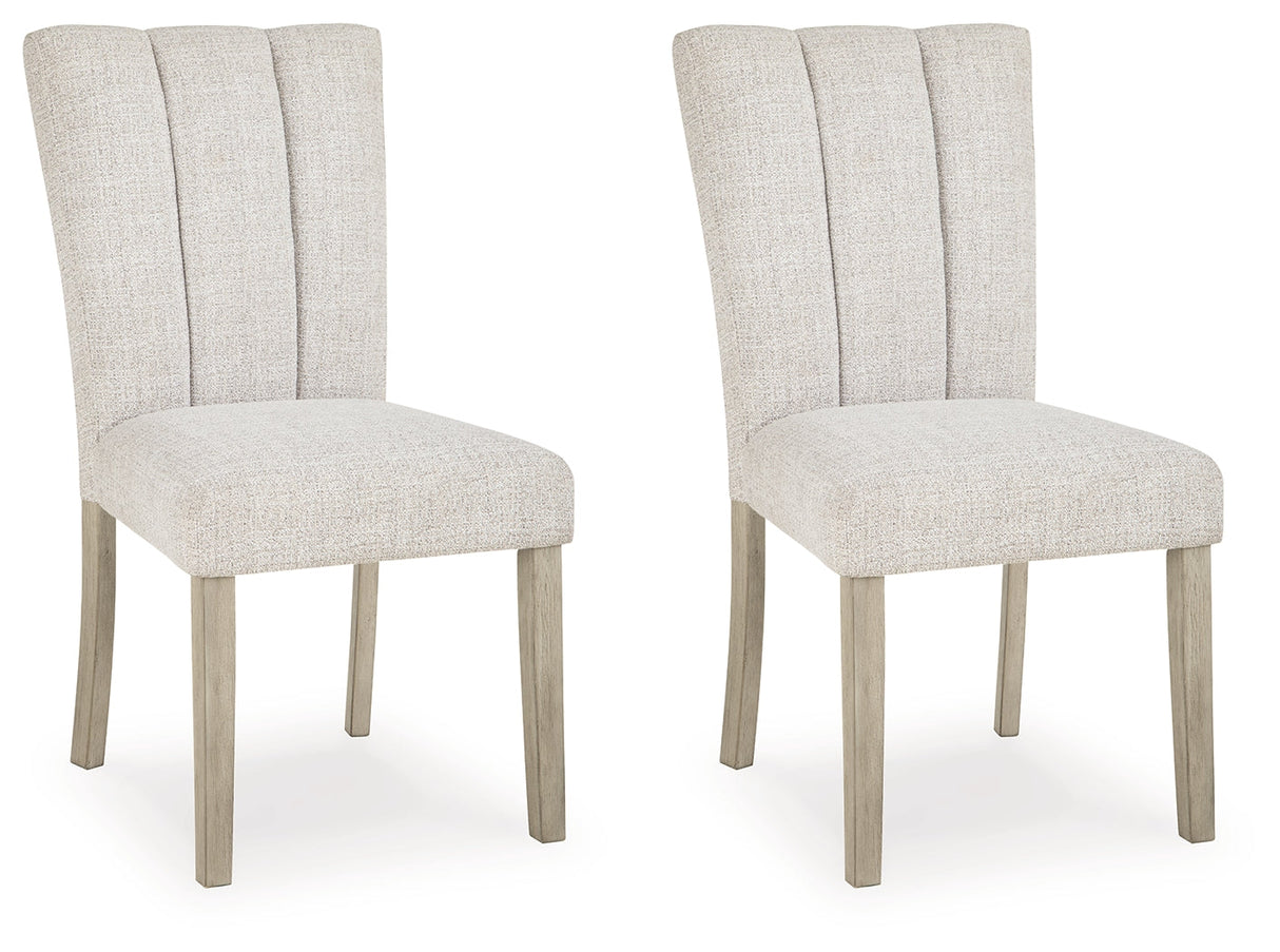 Larawyn Bisque Dining Chair, Set of 2 by Ashley at Eve Furniture