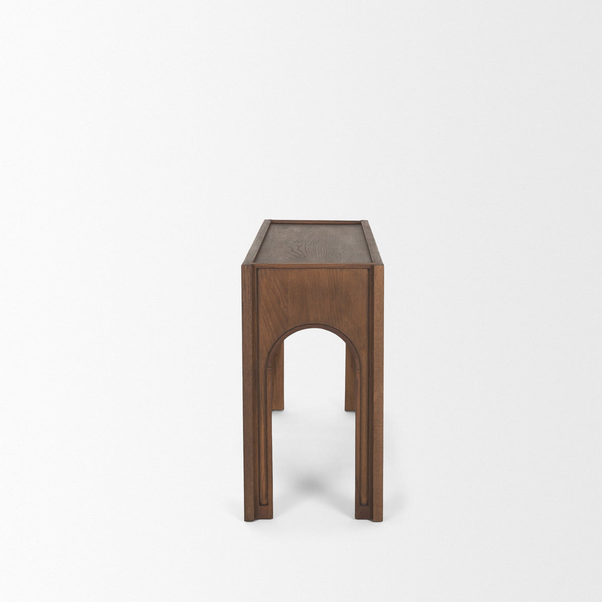 Laraya Dark Brown Wood Arched Console Table by Mercana at Eve Furniture