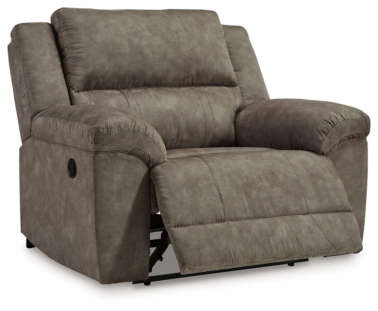 Laresview Fossil Oversized Manual Recliner by Ashley at Eve Furniture