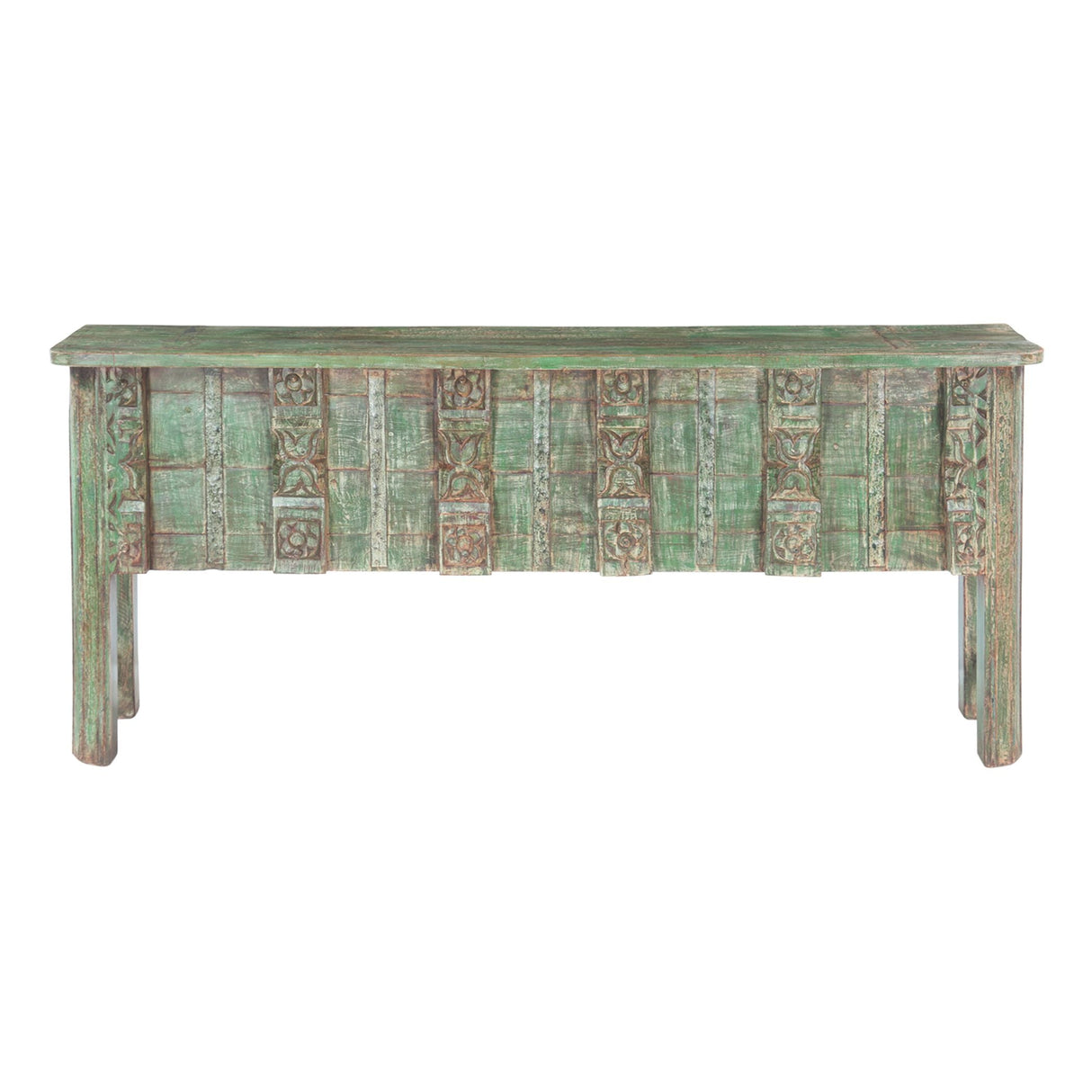 Large Vintage Wood Door Console Table by Home Trends & Design at Eve Furniture