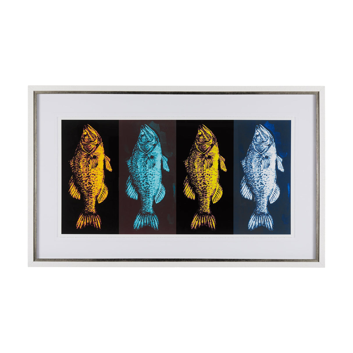 Largemouth Bass Print 4 in 1 by Simeng a Framed Art Print Matted under Glass by Mercana at Eve Furniture