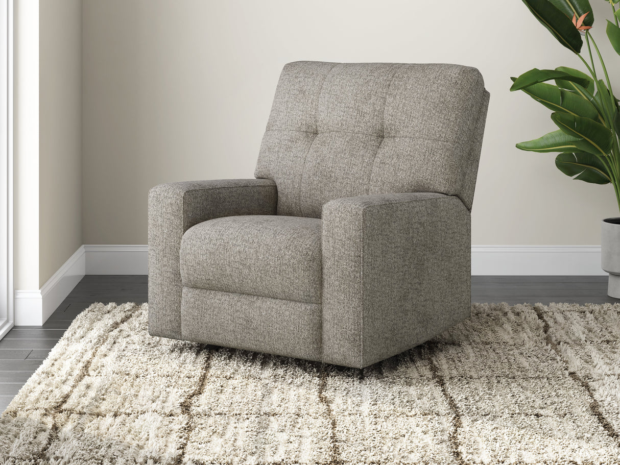 Larimer Iron Manual Recliner by Ashley at Eve Furniture