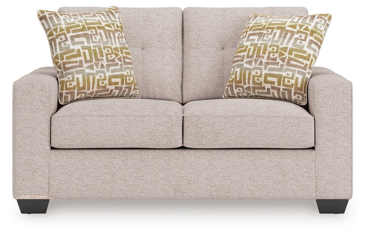 Larimer Stone Loveseat by Ashley at Eve Furniture