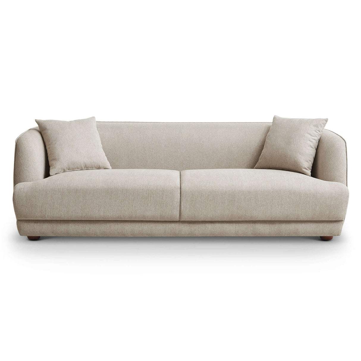 Larisa Cream Mid Century Modern Linen Sofa by Ashcroft Furniture at Eve Furniture