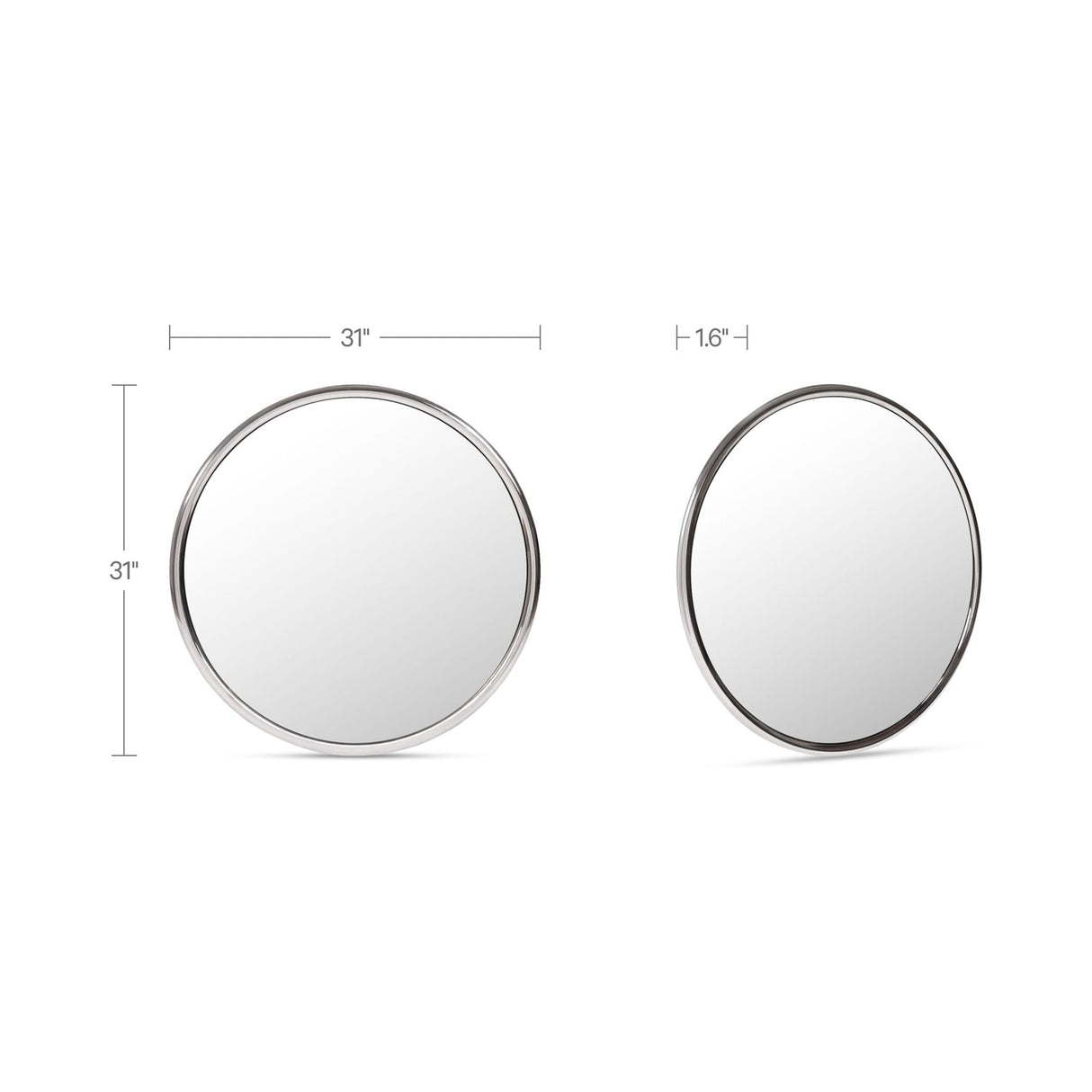 Lars Chrome Mirror by Moe's Home at Eve Furniture