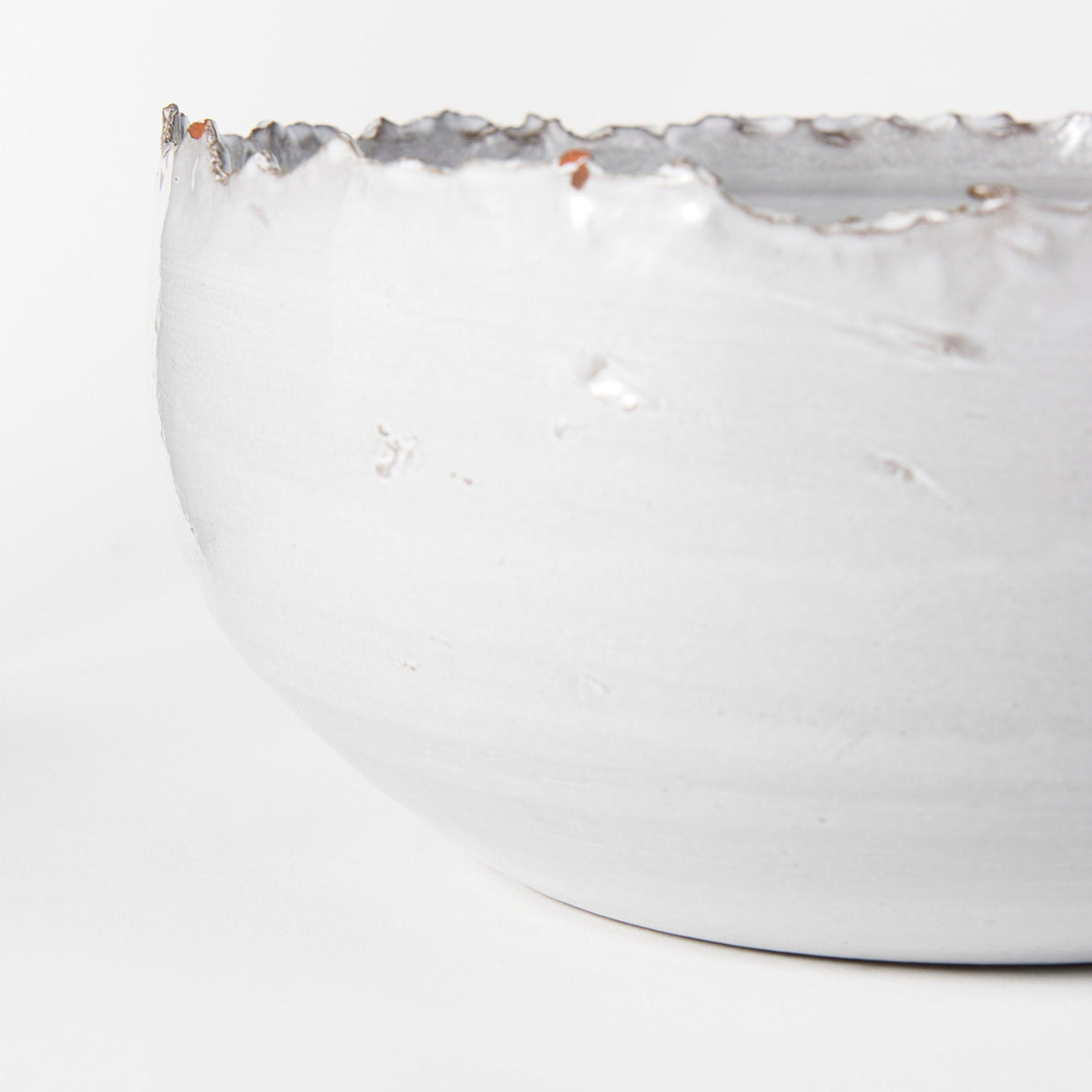 Larsen 13L x 13W White Ceramic Large Decorative Bowl by Mercana at Eve Furniture