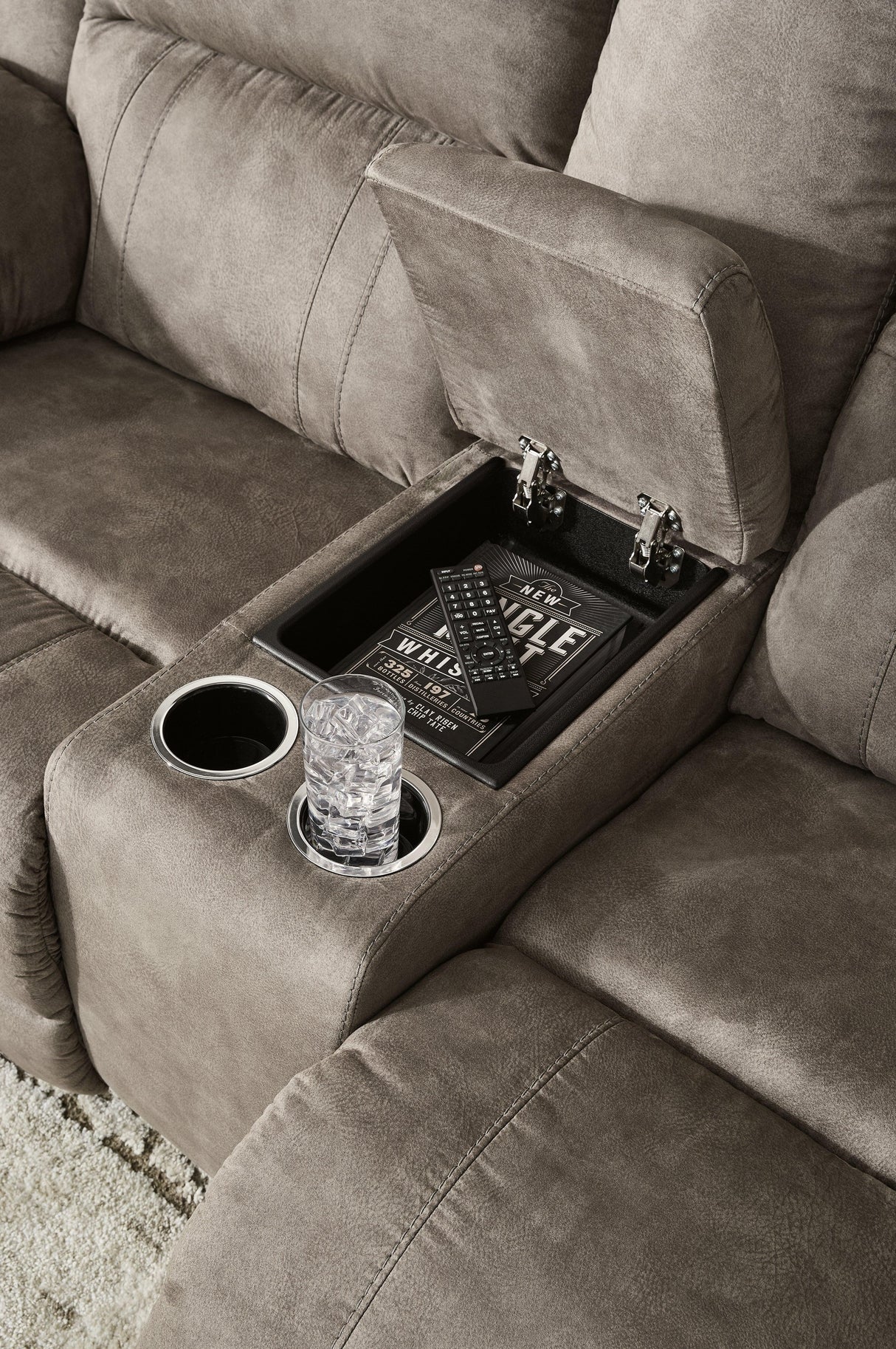 Larseview Fossil Manual Reclining Sofa & Loveseat by Ashley at Eve Furniture