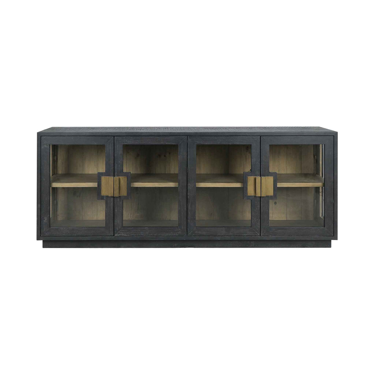 Larson 4 Door Cabinet - Carbon Black by Classic Home at Eve Furniture