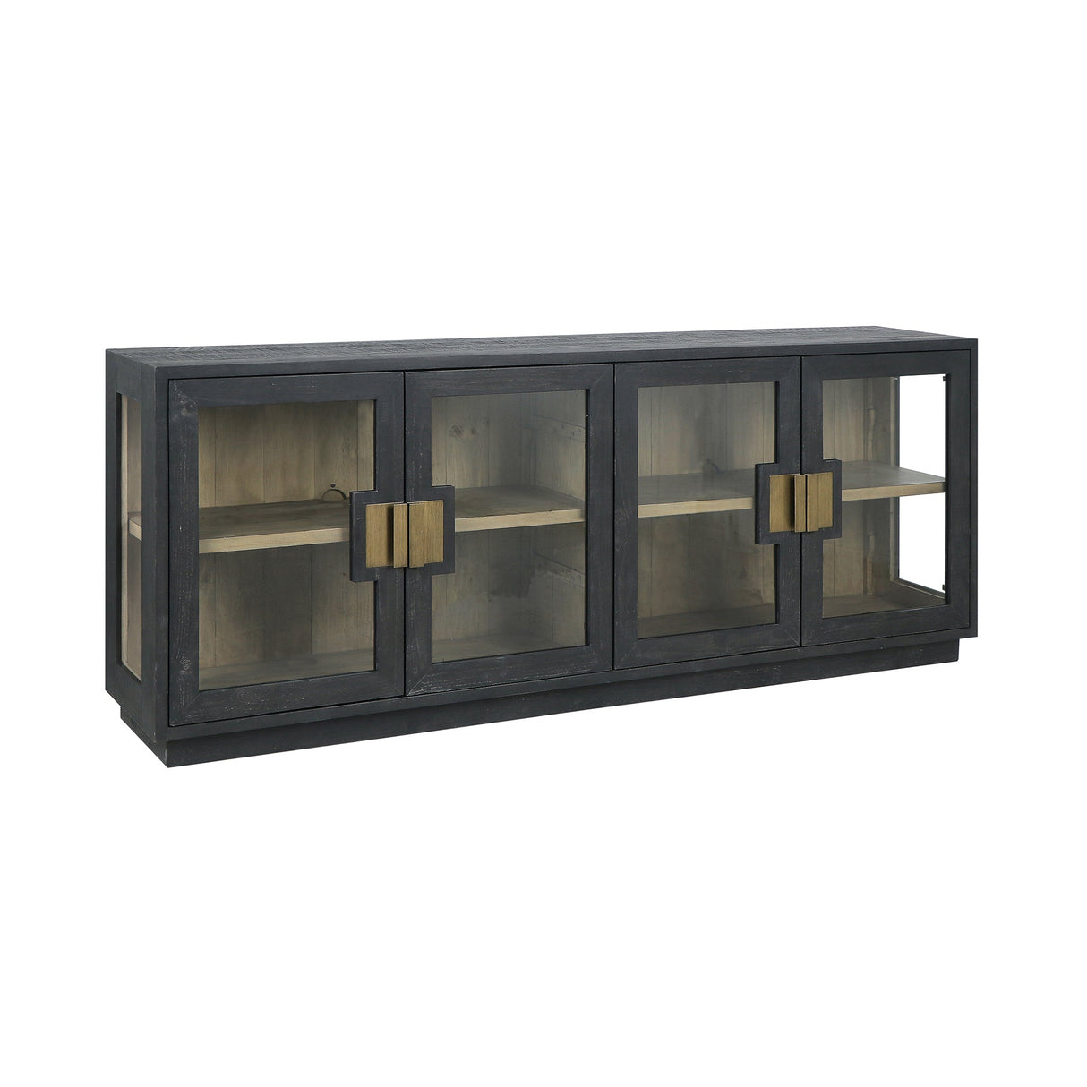 Larson 4 Door Cabinet - Carbon Black by Classic Home at Eve Furniture