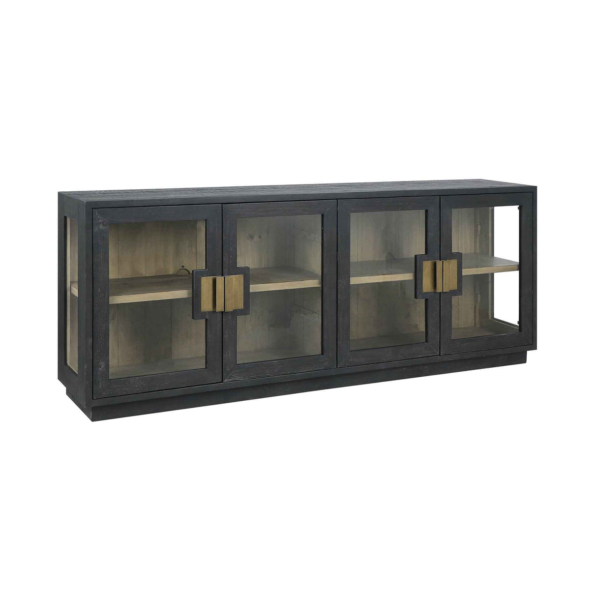 Larson 4 Door Cabinet - Carbon Black by Classic Home at Eve Furniture