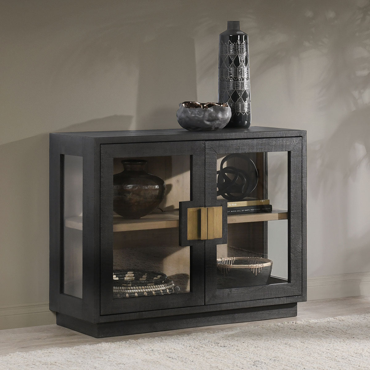 Larson Antique Black Cabinet by Classic Home at Eve Furniture