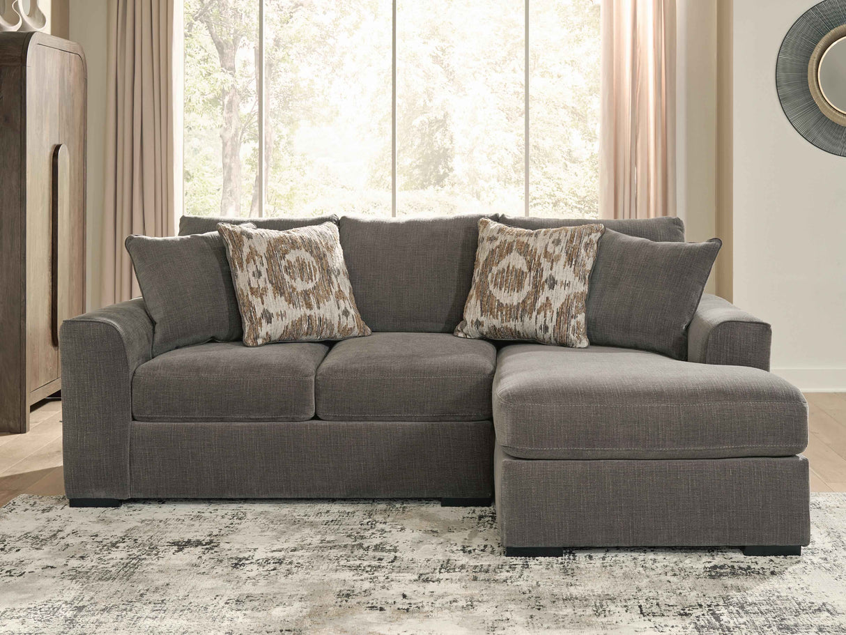 Larson Levee Espresso 2-Piece Sectional Sofa with RAF Chaise by Ashley at Eve Furniture
