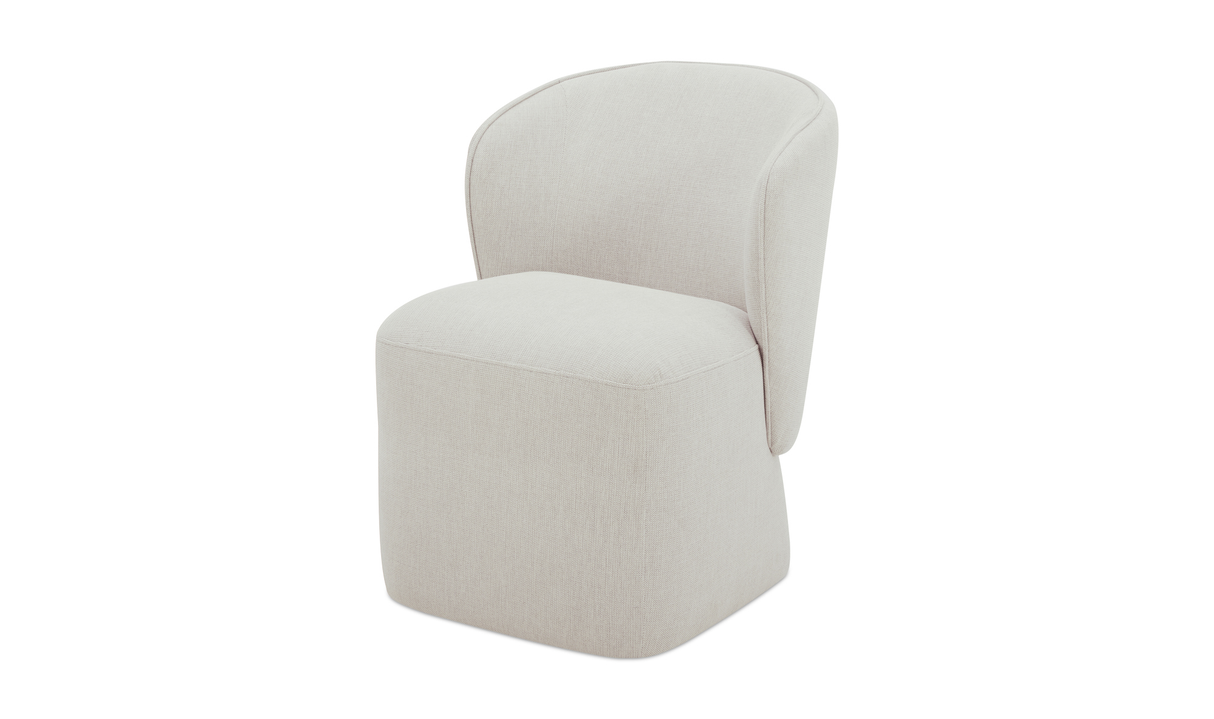 Larson Rolling Dining Chair Heather Grey by Moe's Home at Eve Furniture