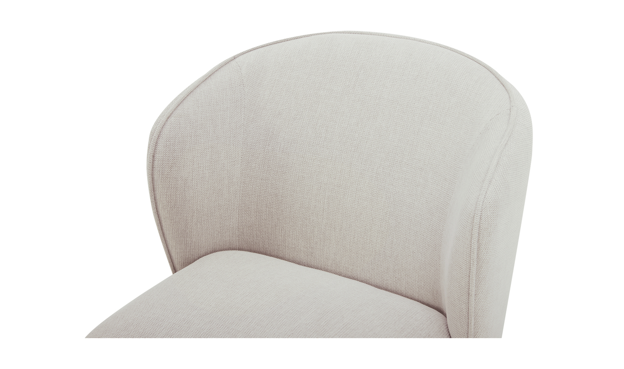 Larson Rolling Dining Chair Heather Grey by Moe's Home at Eve Furniture