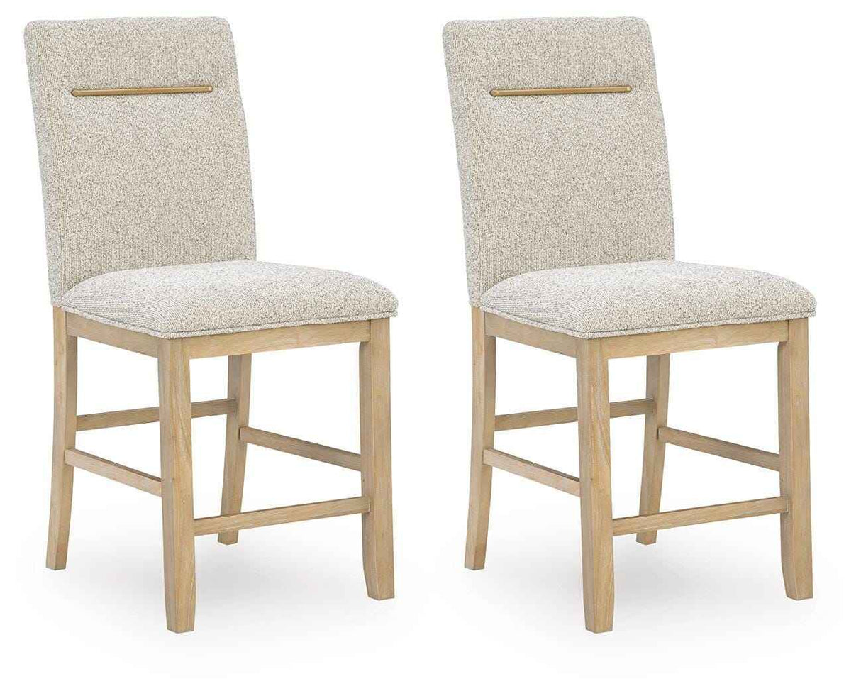 Lasinger Light Brown Counter Height Chair, Set of 2