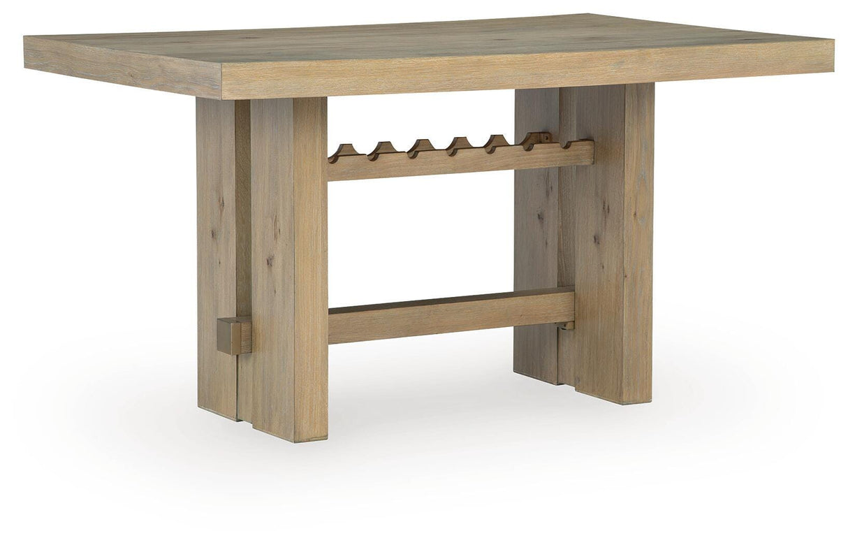 Lasinger Light Brown Counter Height Set by Ashley at Eve Furniture