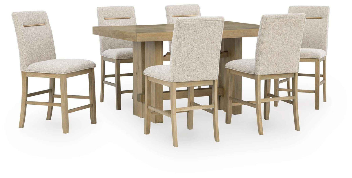 Lasinger Light Brown Counter Height Set
