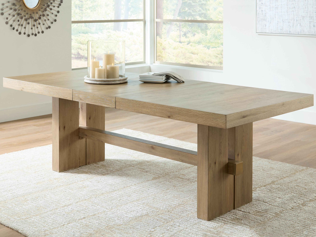 Lasinger Light Brown Extendable Dining Table