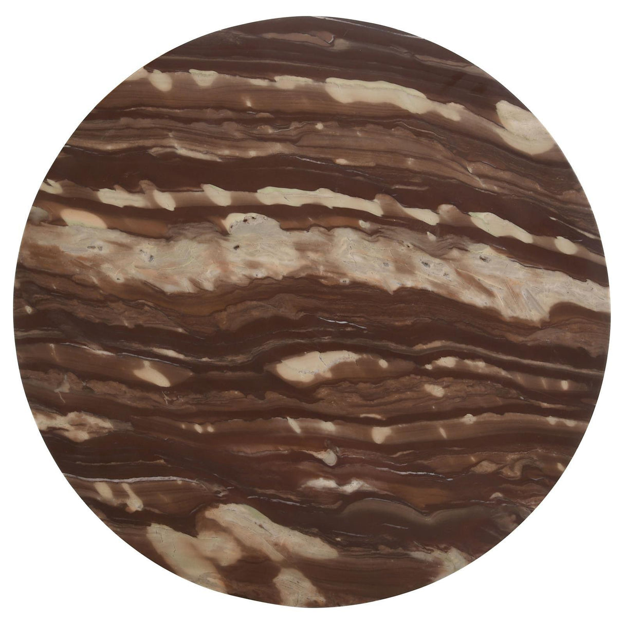 Latifa Red/Black Round Accent Table with Marble Top by Coaster at Eve Furniture