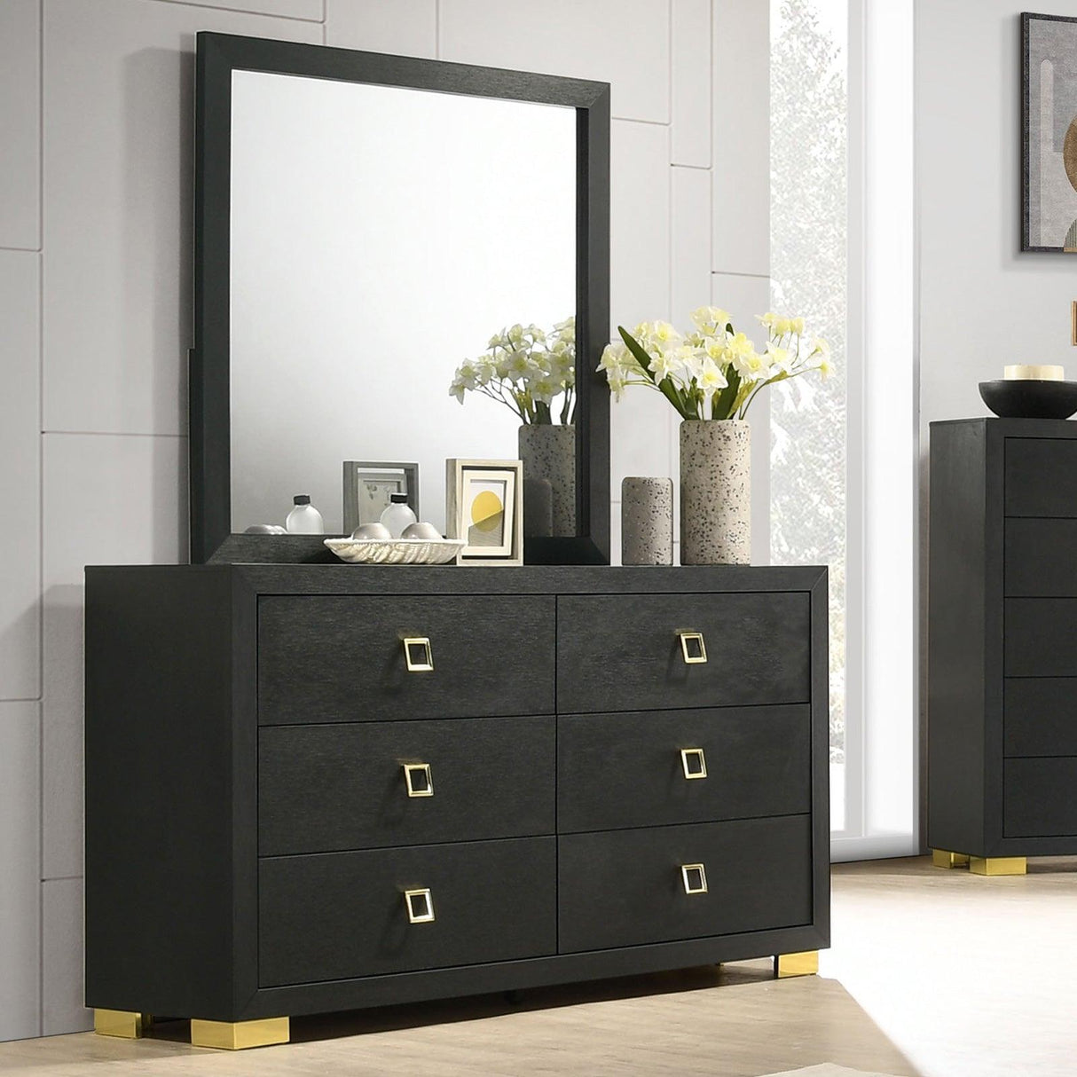 Latimer Black Dresser by Furniture of America at Eve Furniture