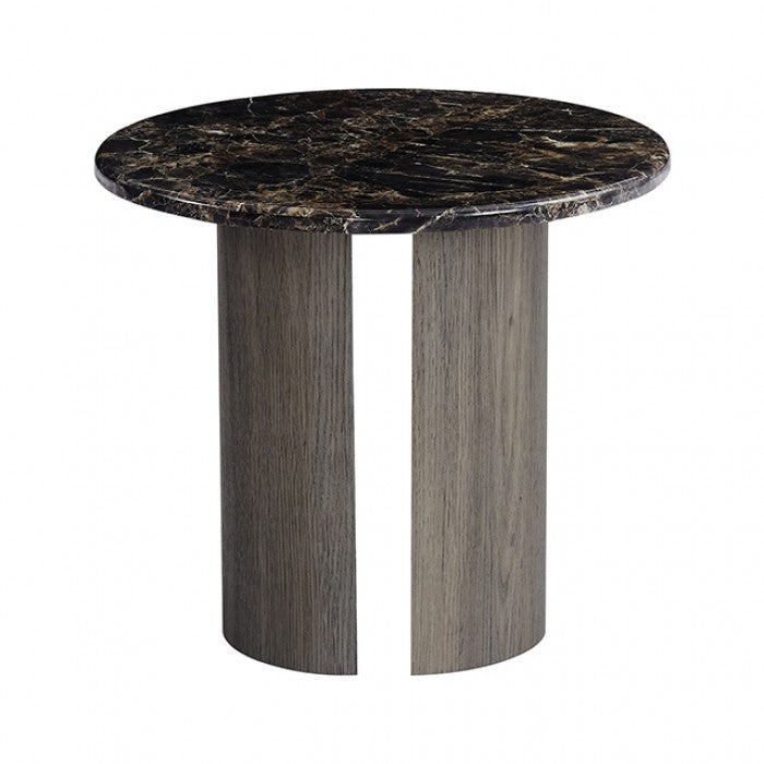 Latona Dark Gray Side Table by Furniture of America at Eve Furniture