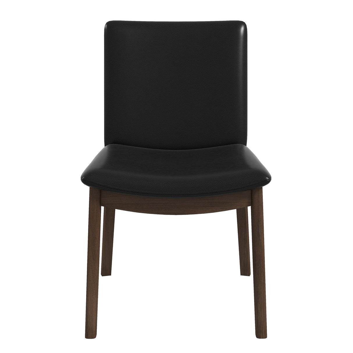 Laura Black PU Solid Wood Dining Chair (Set Of 2) by Ashcroft Imports at Eve Furniture