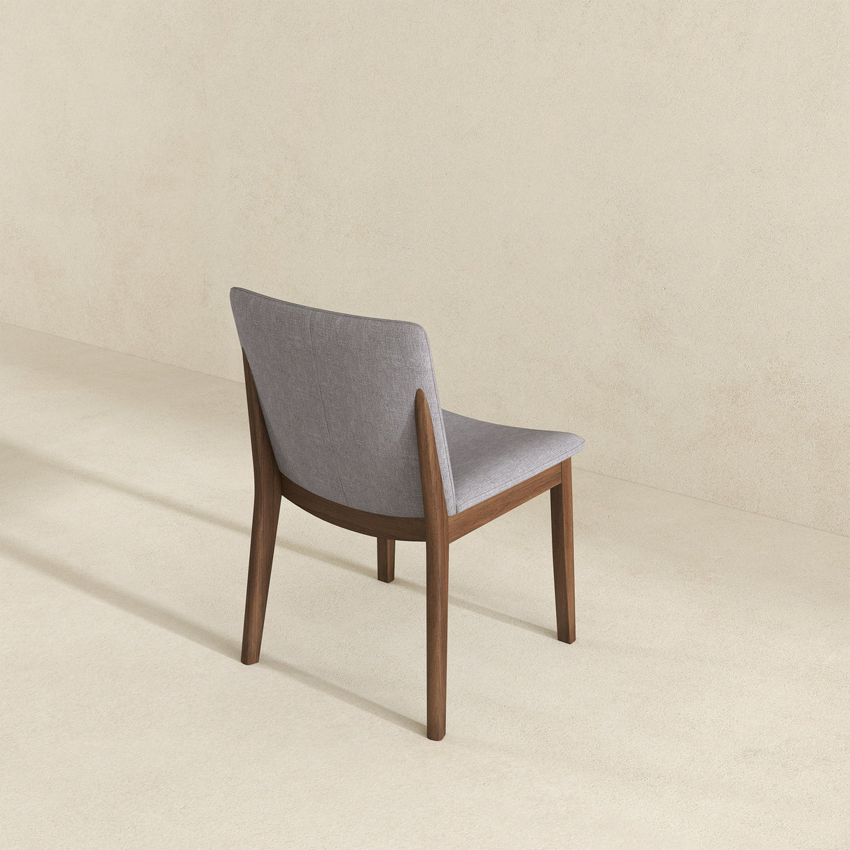 Laura Light Grey Linen Solid Wood Dining Chair (Set Of 2) by Ashcroft Imports at Eve Furniture