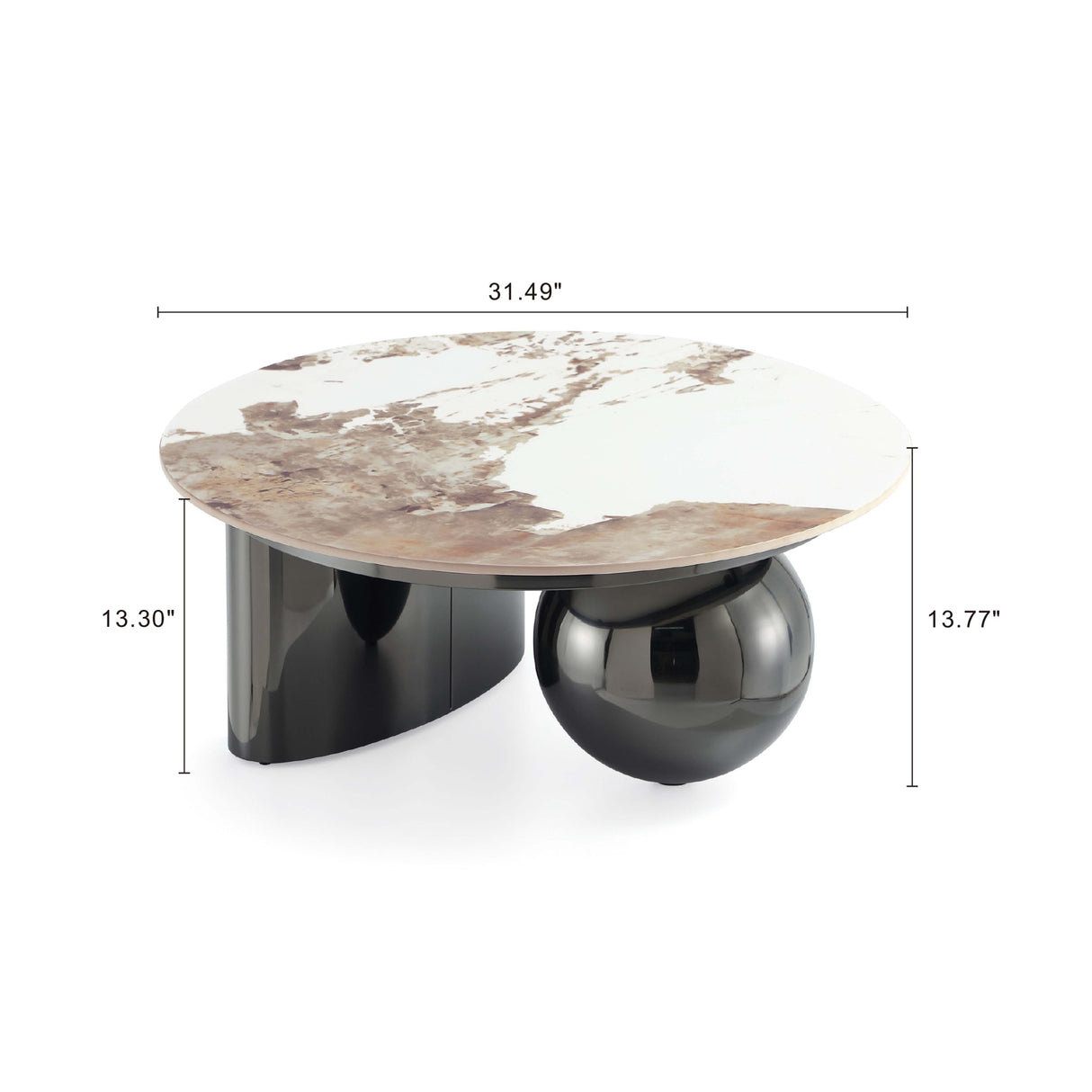 Laurel Coffee Table in Black by Manhattan Comfort at Eve Furniture