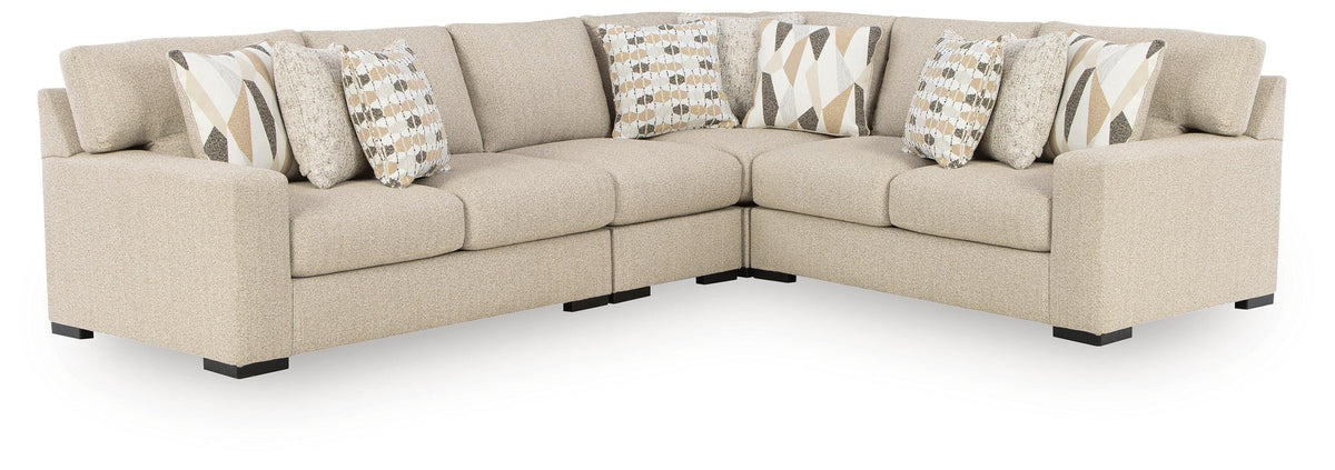 Laurelgrove Pebble 4-Piece Sectional by Ashley at Eve Furniture