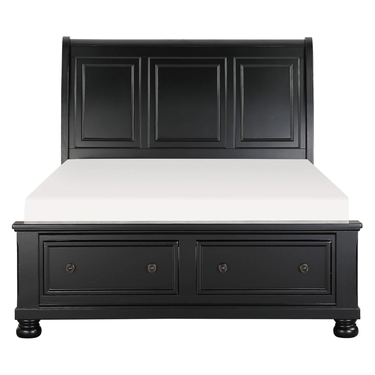 Laurelin Black Sleigh Storage Platform Bedroom Set by Homelegance at Eve Furniture