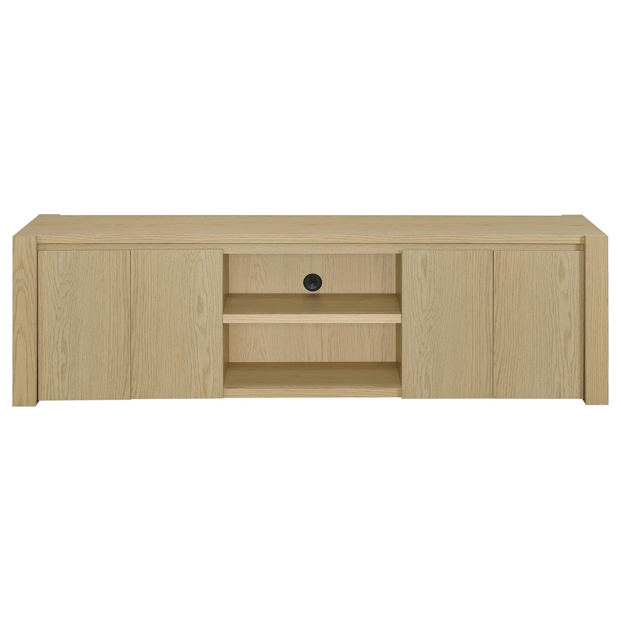 Laurelton Light Oak 78-inch 4-door TV Stand Media Console by Coaster at Eve Furniture