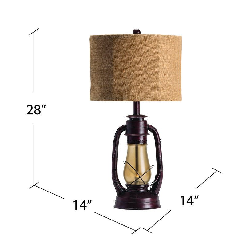 Lauren Red/Transparent Table Lamp by Crestview at Eve Furniture