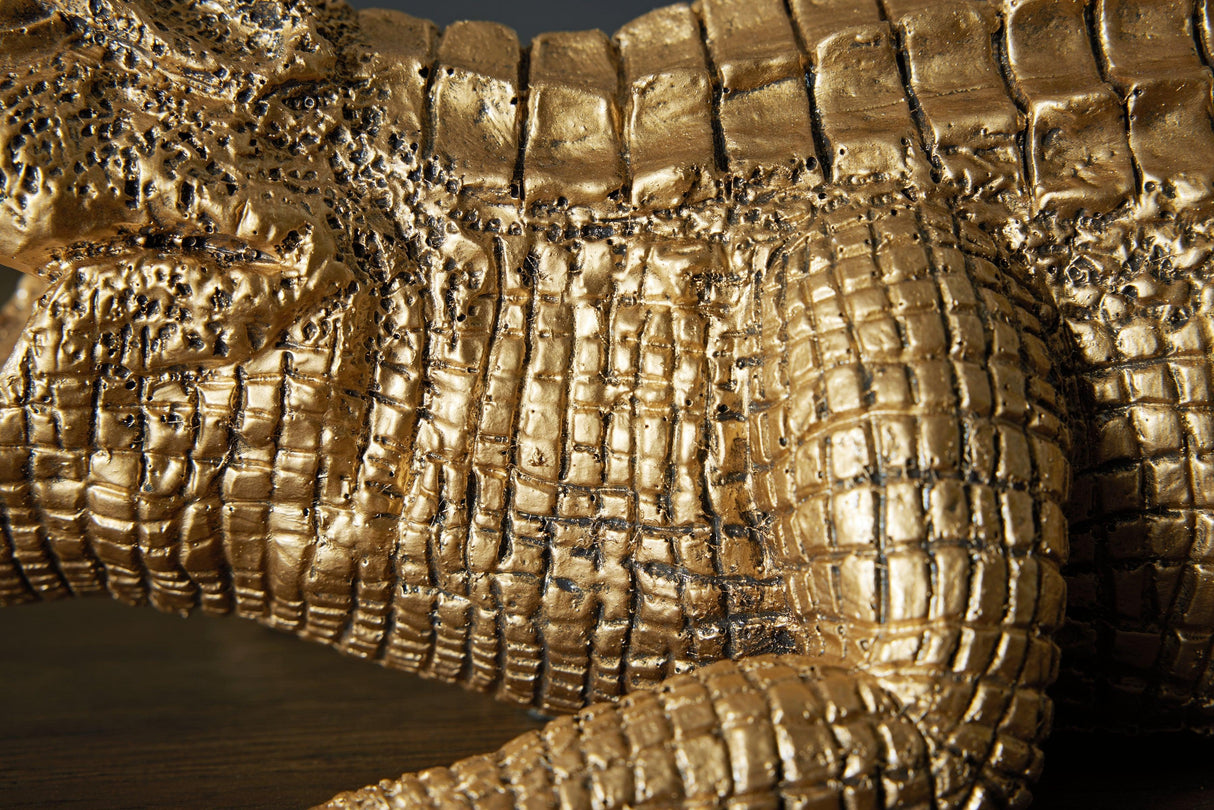 Lauretman Antique Gold Finish Sculpture by Ashley at Eve Furniture