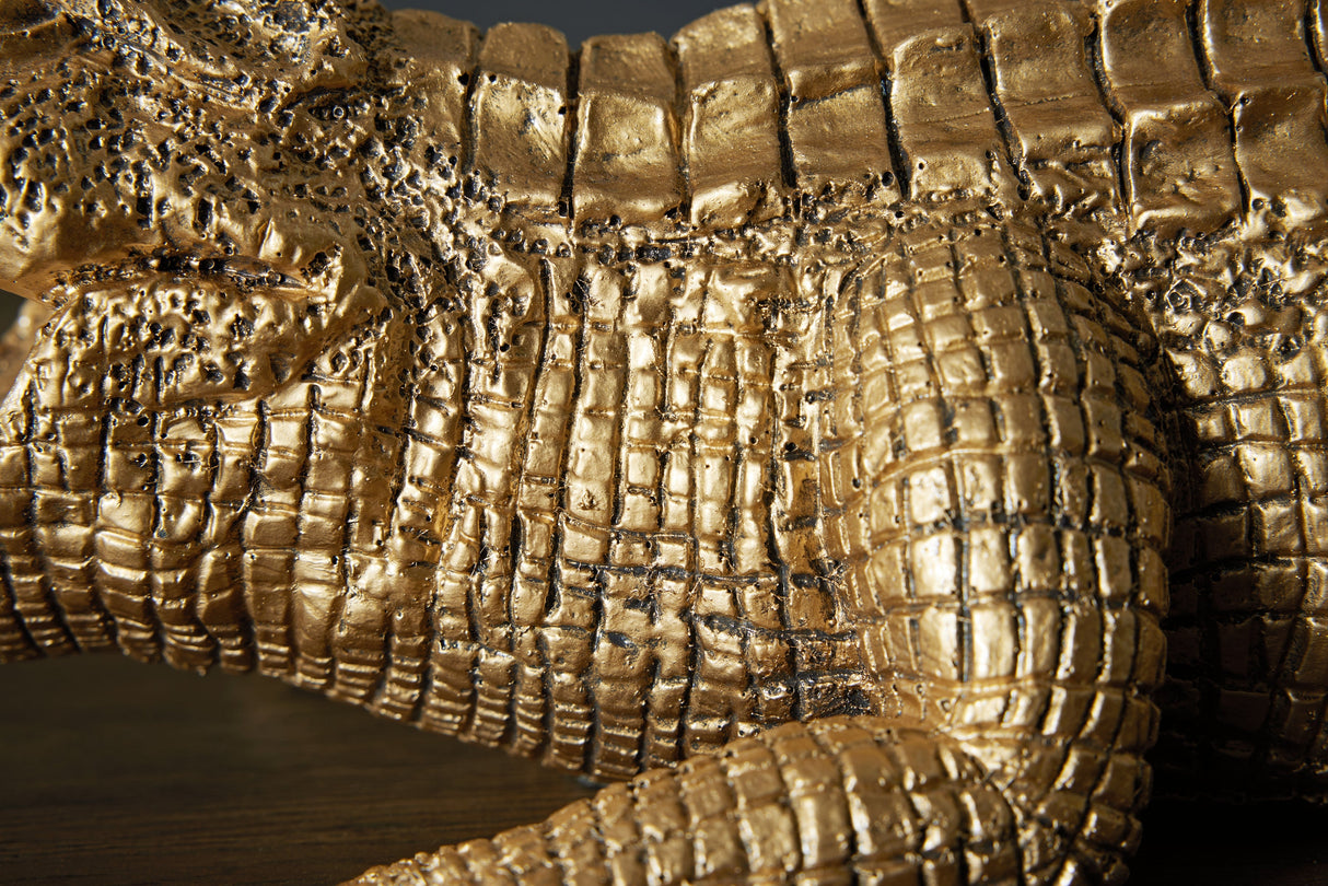 Lauretman Antique Gold Finish Sculpture by Ashley at Eve Furniture