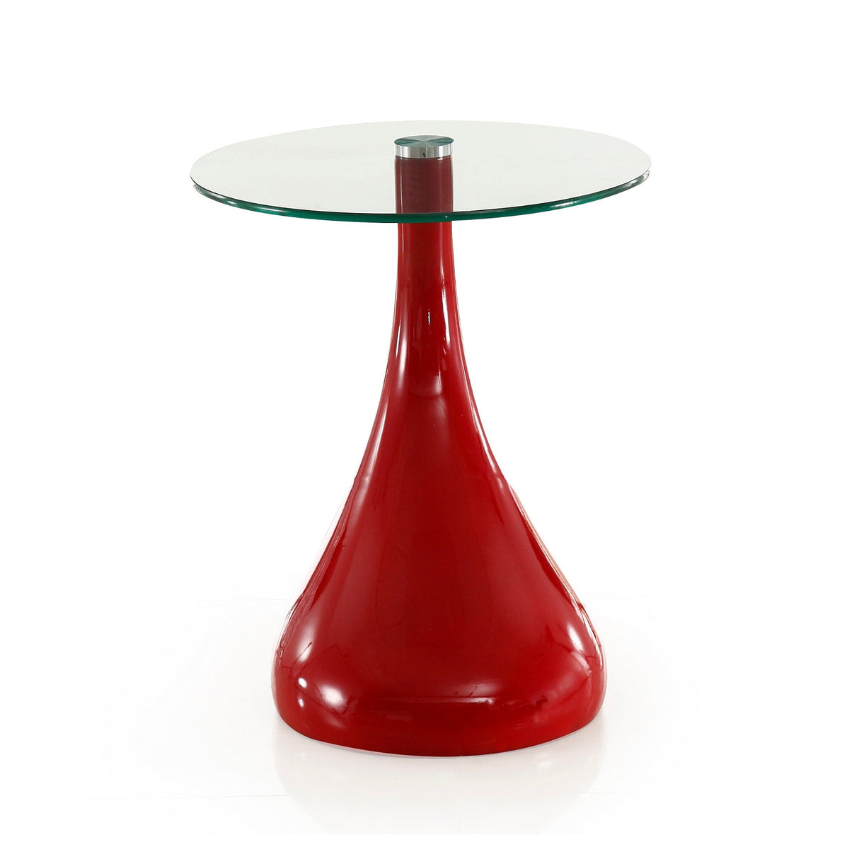Lava Accent Table in Red by Manhattan Comfort at Eve Furniture