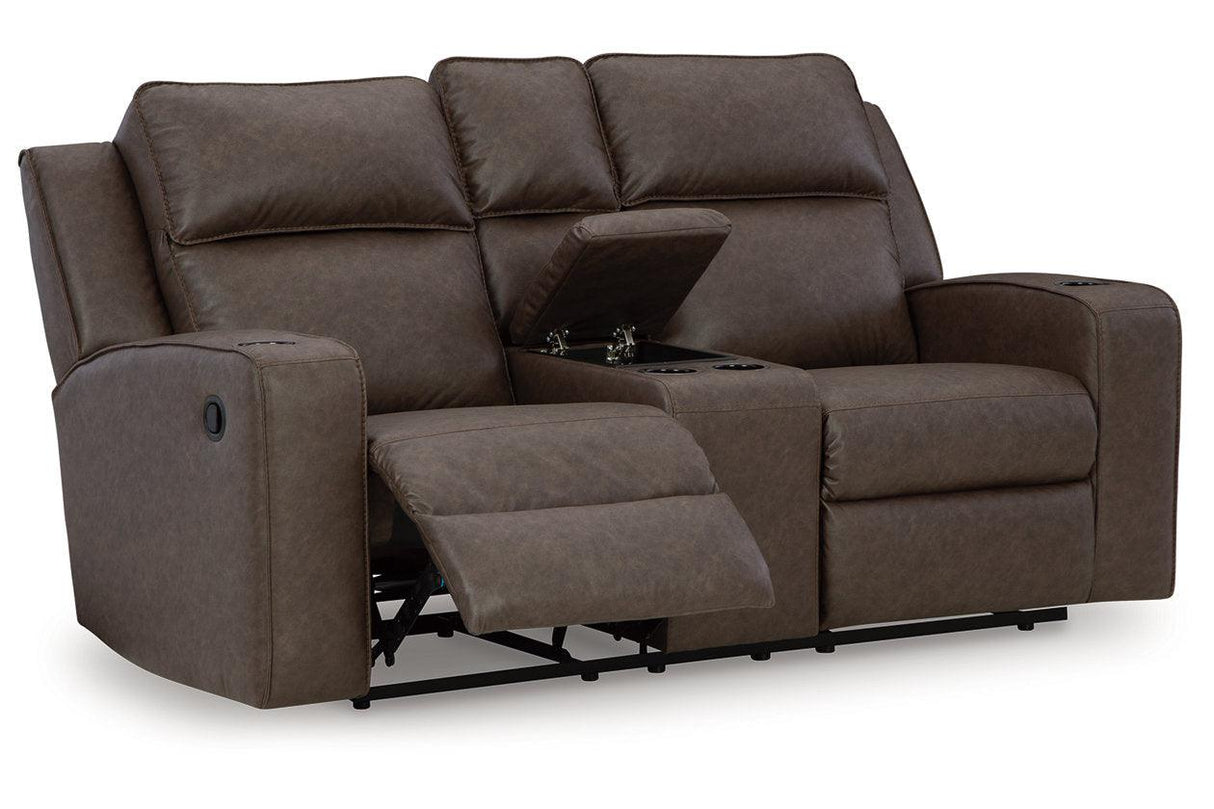 Lavenhorne Umber Reclining Sofa, Loveseat and Recliner by Ashley at Eve Furniture
