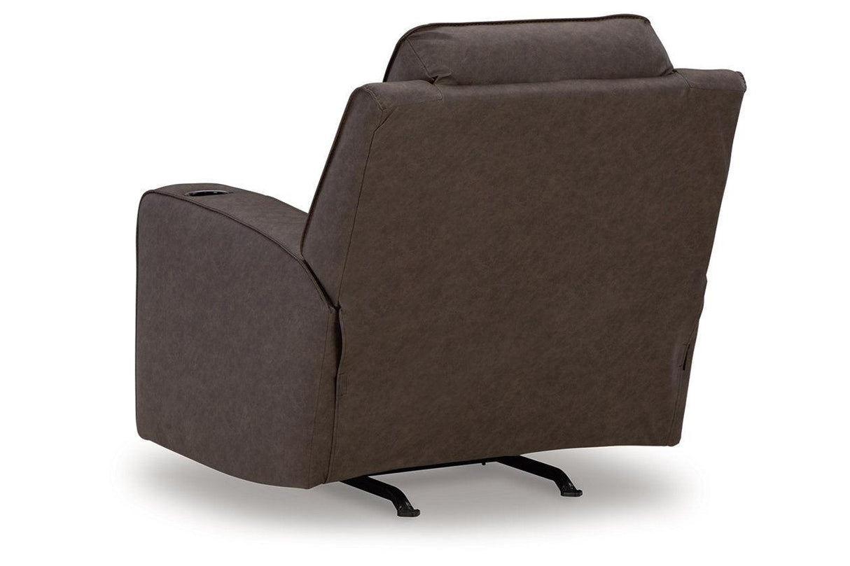 Lavenhorne Umber Reclining Sofa, Loveseat and Recliner by Ashley at Eve Furniture