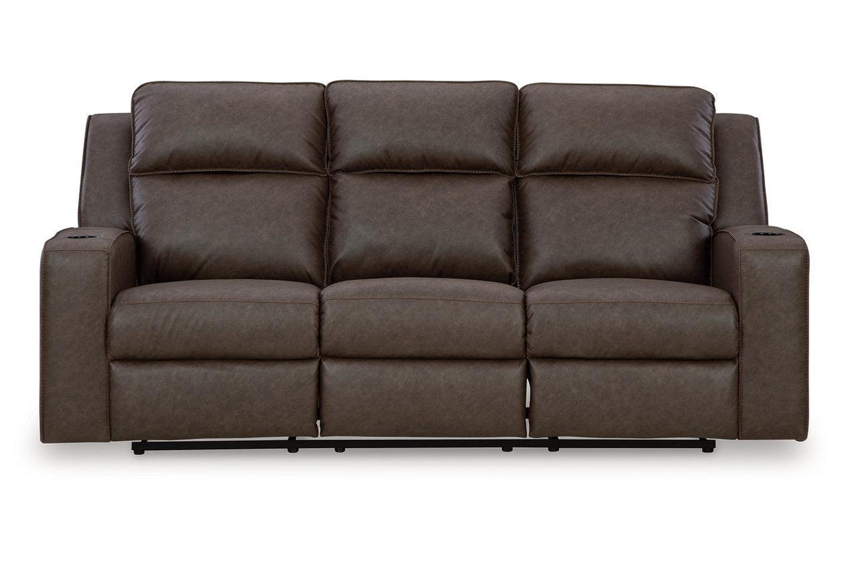Lavenhorne Umber Reclining Sofa, Loveseat and Recliner by Ashley at Eve Furniture