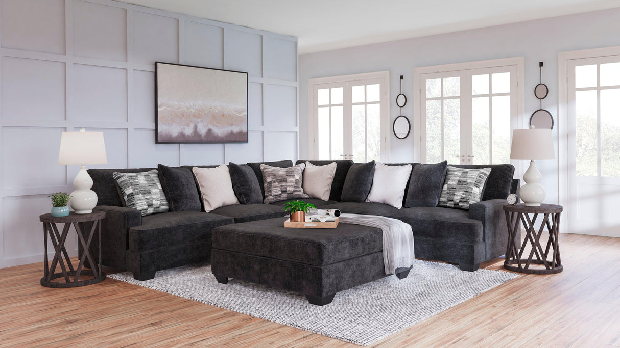 Lavernett Charcoal 3-Piece Sectional by Ashley at Eve Furniture
