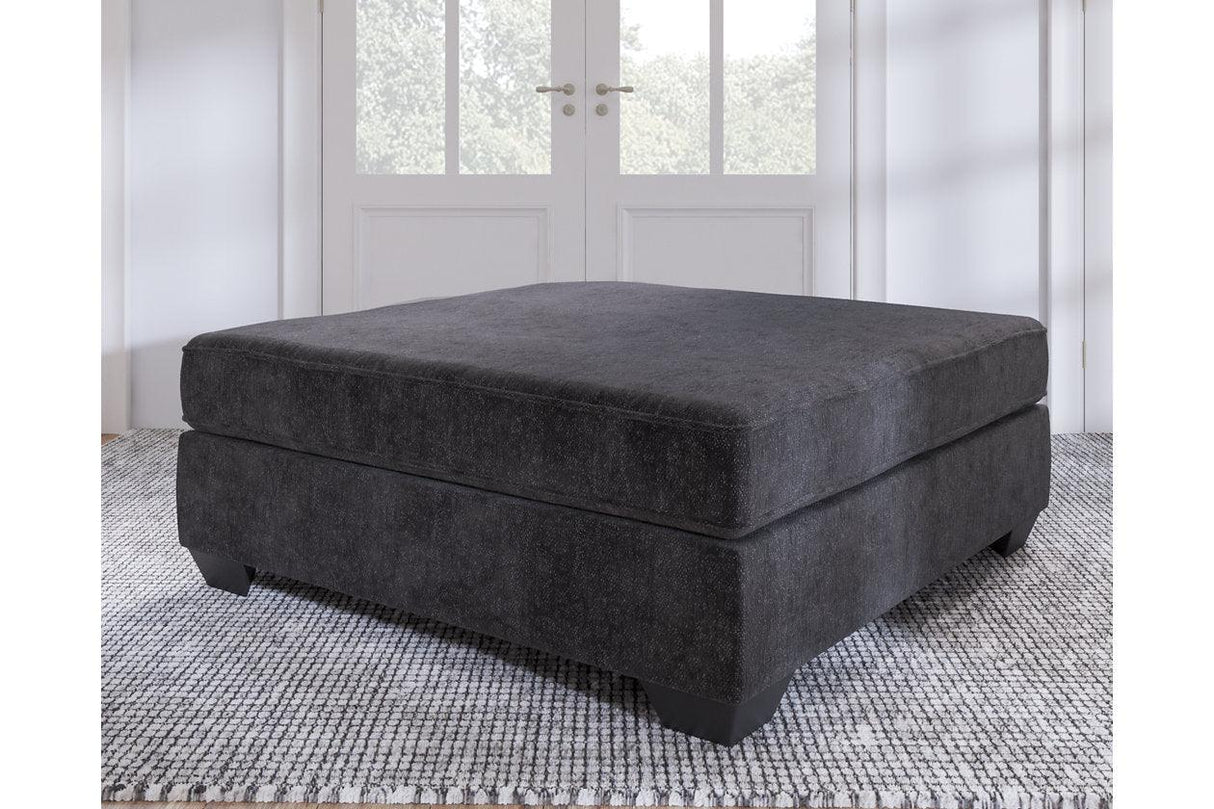 Lavernett Charcoal Oversized Accent Ottoman by Ashley at Eve Furniture