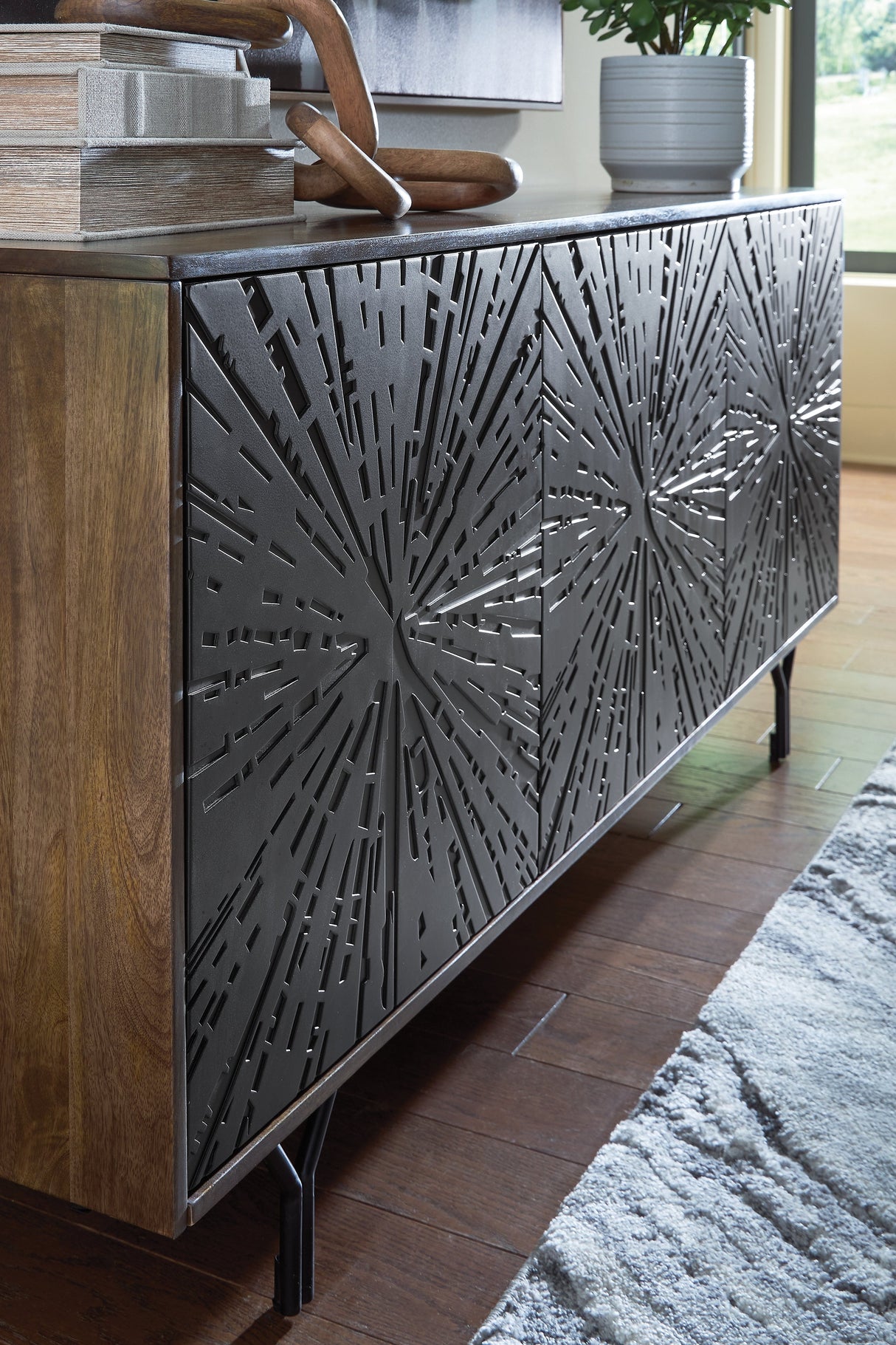 Lavinmont Multi Brown Accent Cabinet by ASHLEY FURNITURE at Eve Furniture