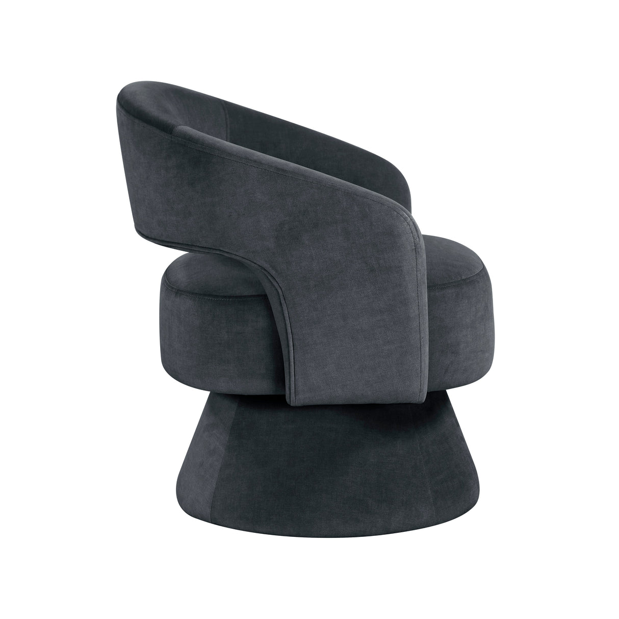 Lavon Dark Gray Swivel Chair by Homelegance at Eve Furniture
