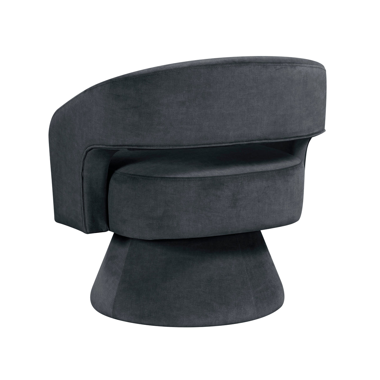 Lavon Dark Gray Swivel Chair by Homelegance at Eve Furniture
