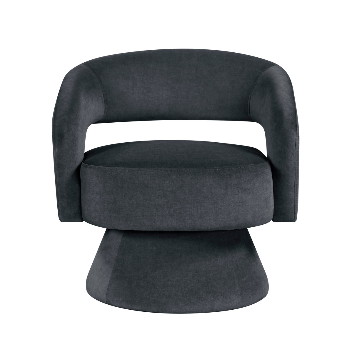 Lavon Dark Gray Swivel Chair by Homelegance at Eve Furniture