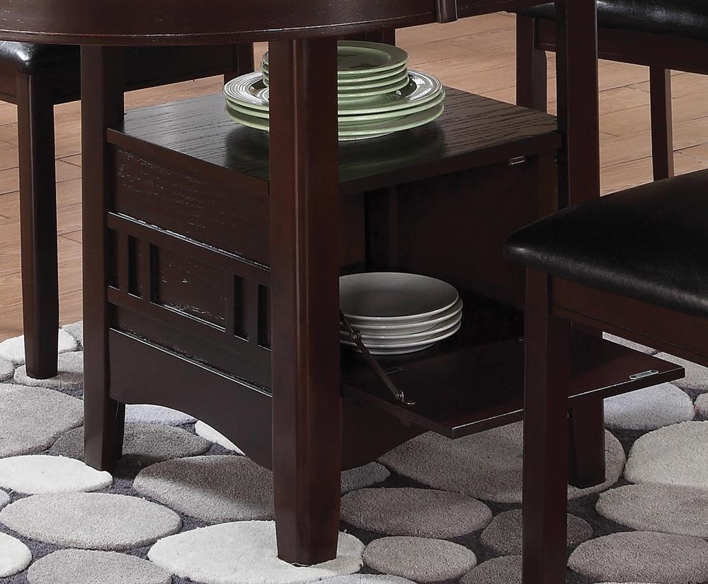 Lavon Espresso Dining Table with Storage by Coaster at Eve Furniture