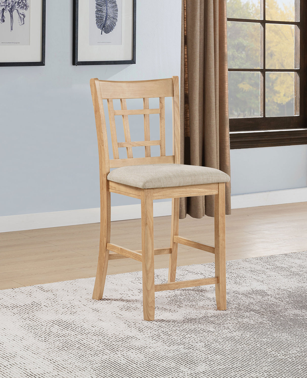 Lavon Grey and Light Oak Wood Counter Height Dining Chair (Set of 2) by Coaster at Eve Furniture