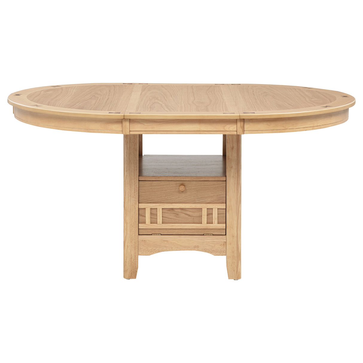 Lavon Light Oak 5-piece Oval Extension Leaf Dining Set by Coaster at Eve Furniture